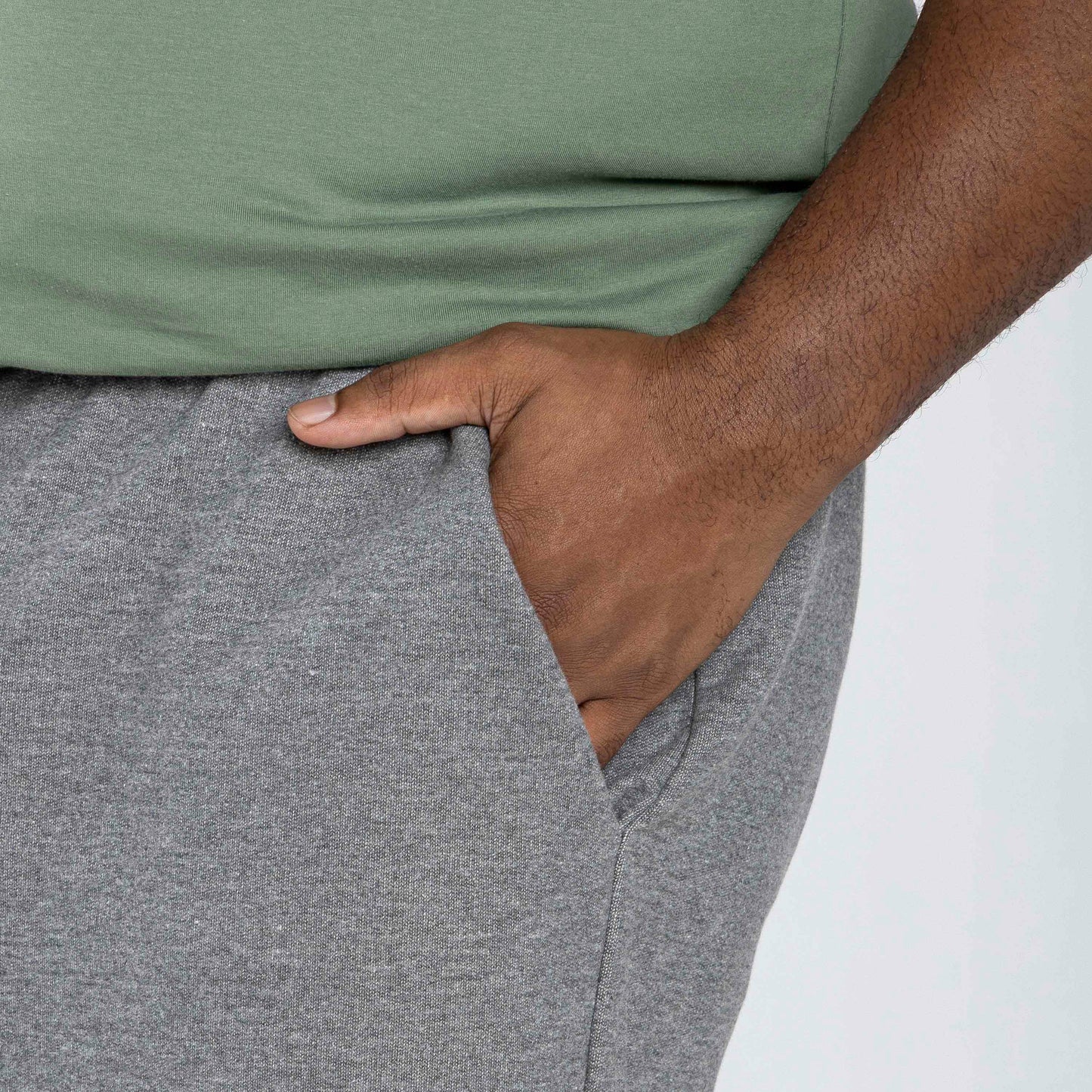 Bermuda Moletom Tech Impermeável Plus Masculina - Mescla Escuro