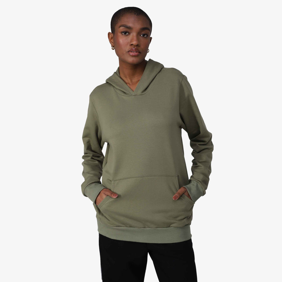 Blusão Tech Impermeável Moletom Flanelado Capuz - Verde Militar