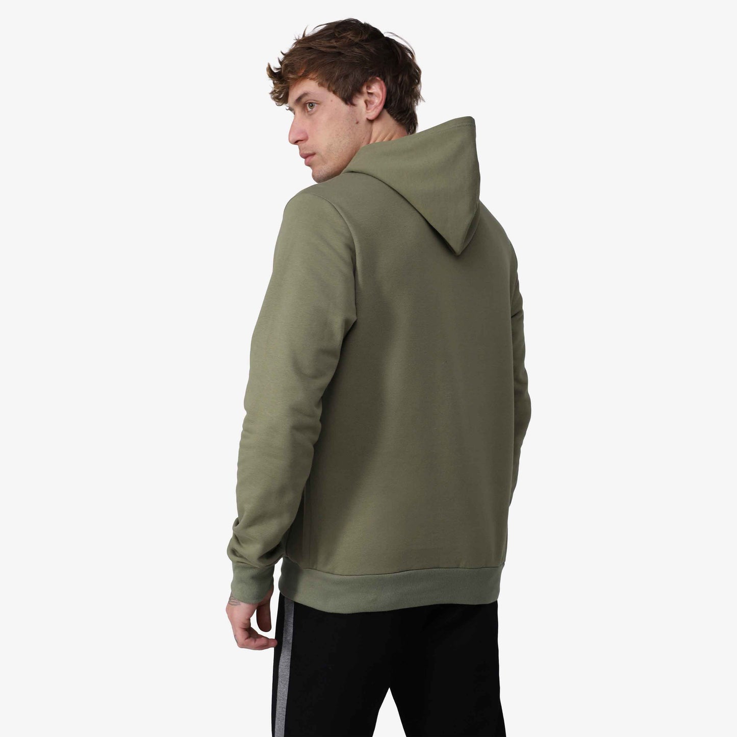 Blusão Tech Impermeável Moletom Flanelado Capuz - Verde Militar