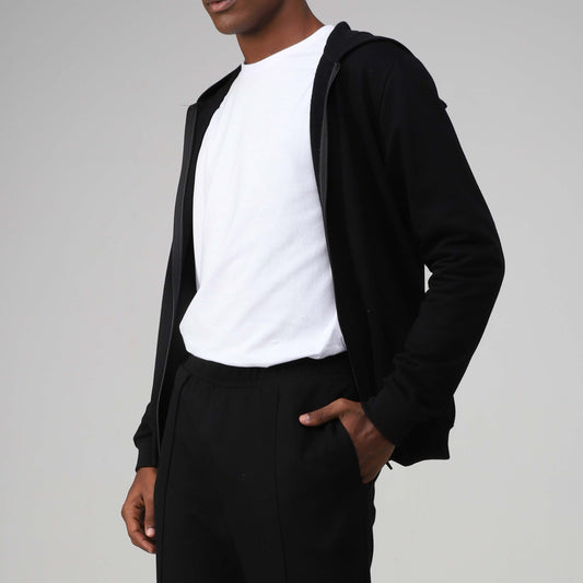 Jaqueta Tech Impermeável Moletom Flanelado - Preto