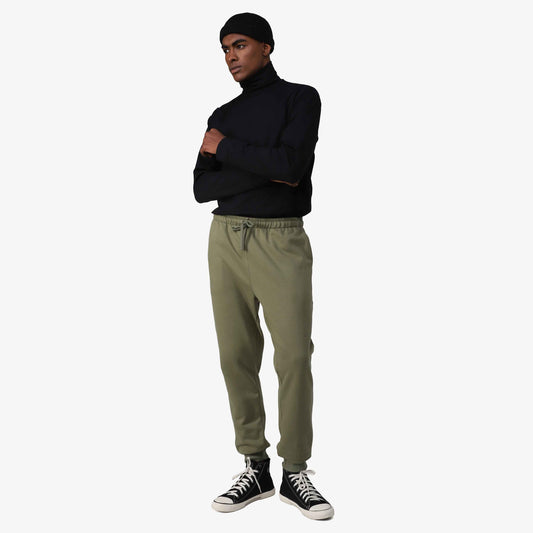 Calça Jogger Tech Impermeável Moletom Flanelado - Verde Militar