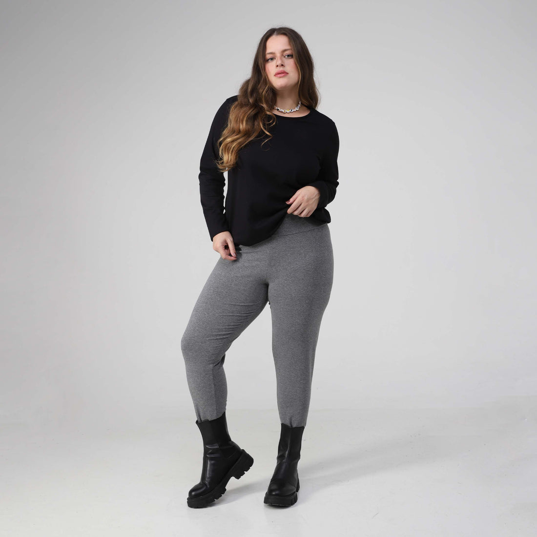 Calça Legging Anti Odor Plus - Mescla Escuro