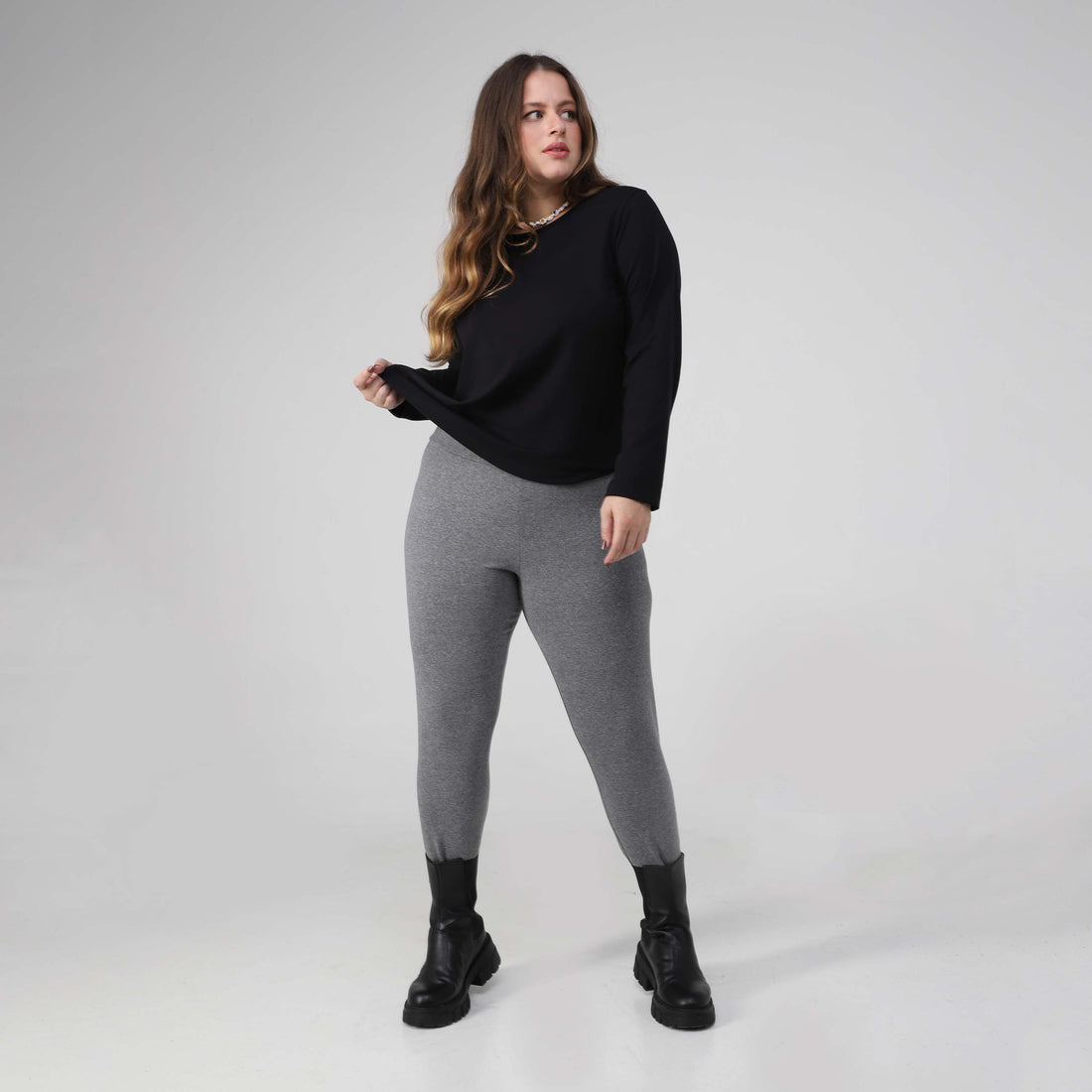 Calça Legging Anti Odor Plus - Mescla Escuro