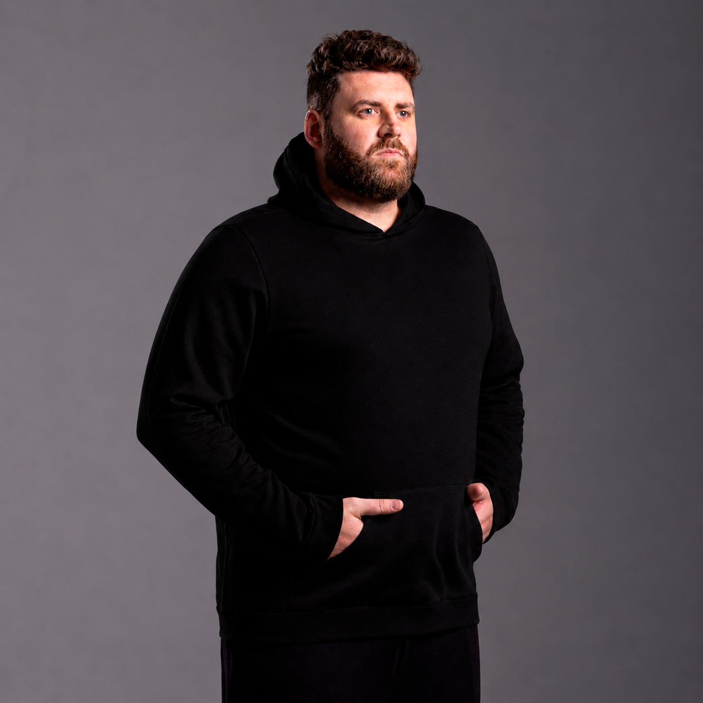 Blusão Tech NoLiquid Moletom Flanelado Capuz Plus Masculino - Preto