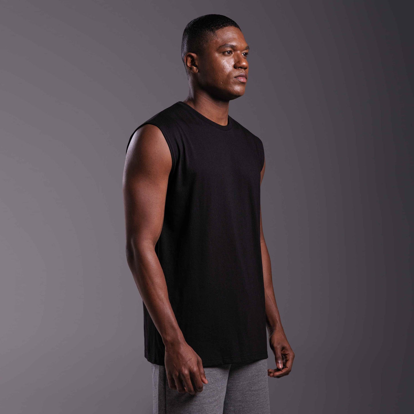 Regata Tech Air Alongada Masculina - Preto