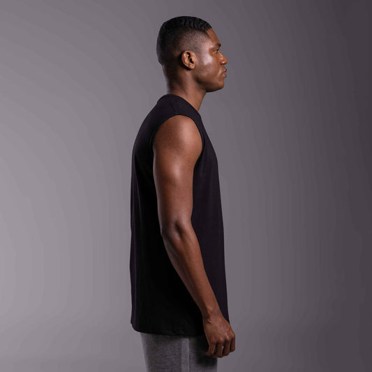 Regata Tech Air Alongada Masculina - Preto