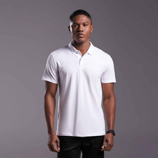 Camisa Polo Tech Anti Odor Piquet Masculina - Branco