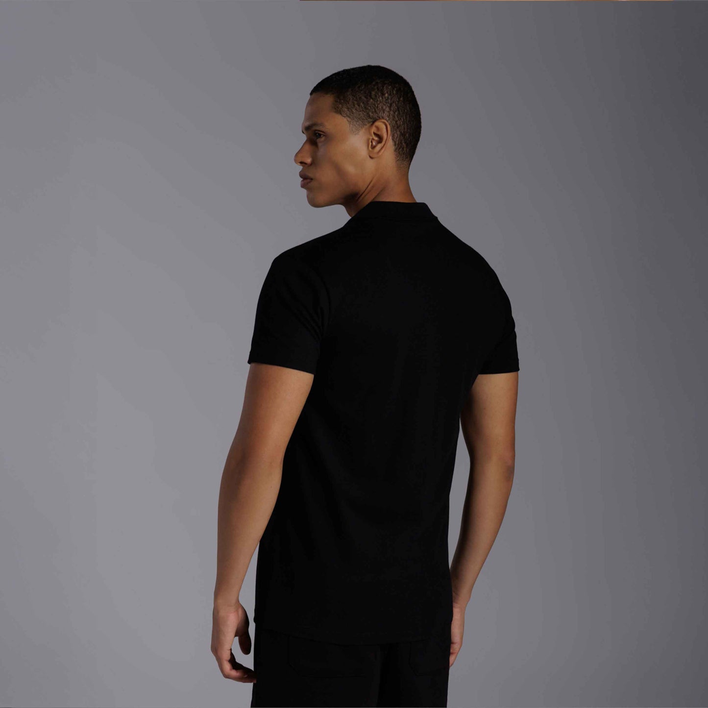 Camisa Polo Tech Anti Odor Piquet Masculina - Preto