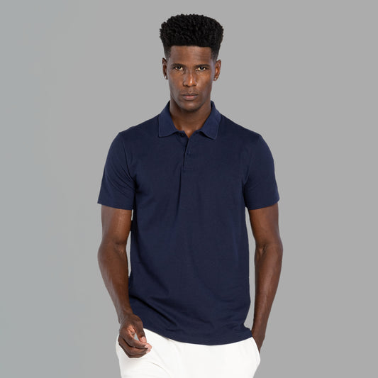 Camisa Polo Tech Anti Odor Piquet Masculina - Azul Marinho