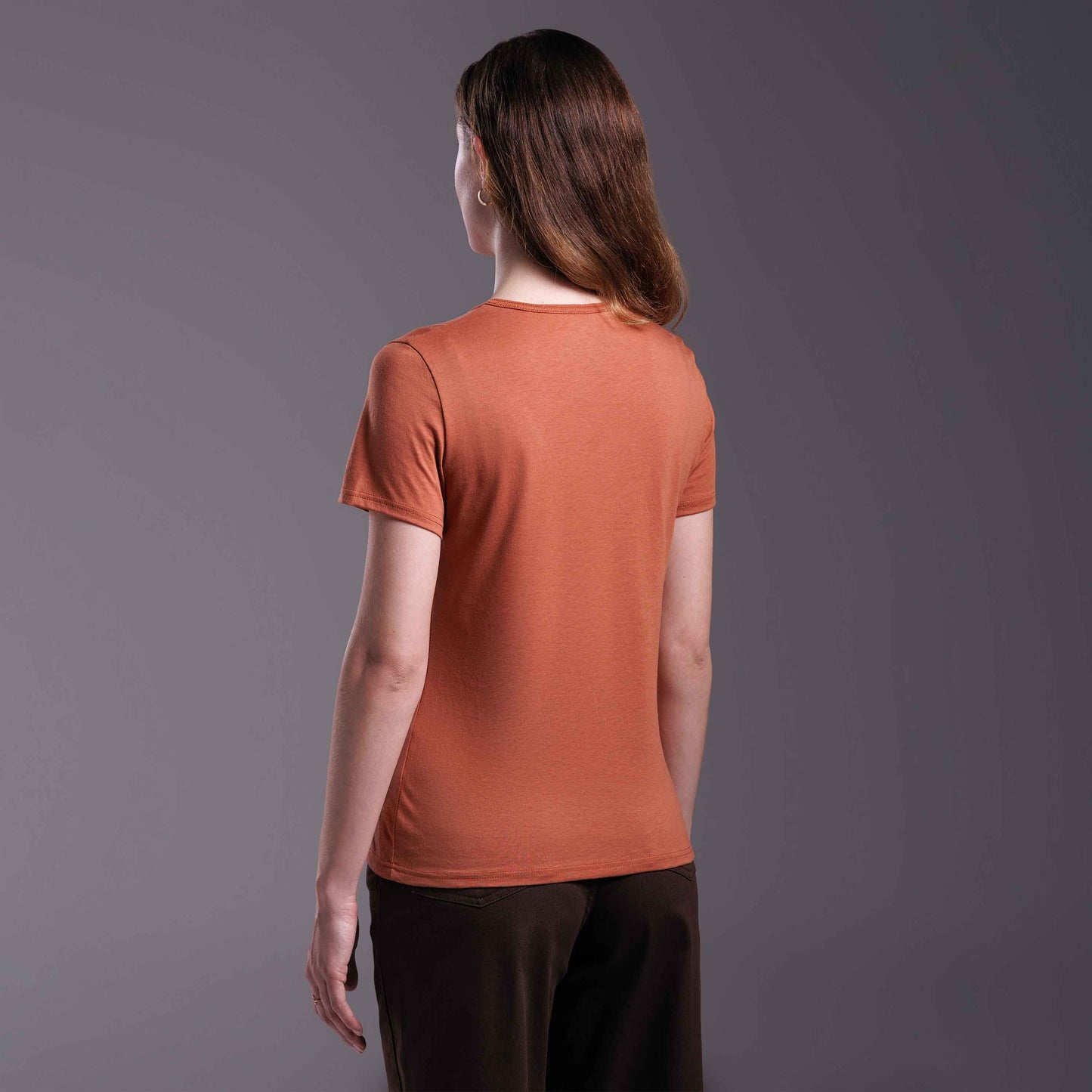 Tech T-Shirt Anti Odor Slim Feminina - Ferrugem