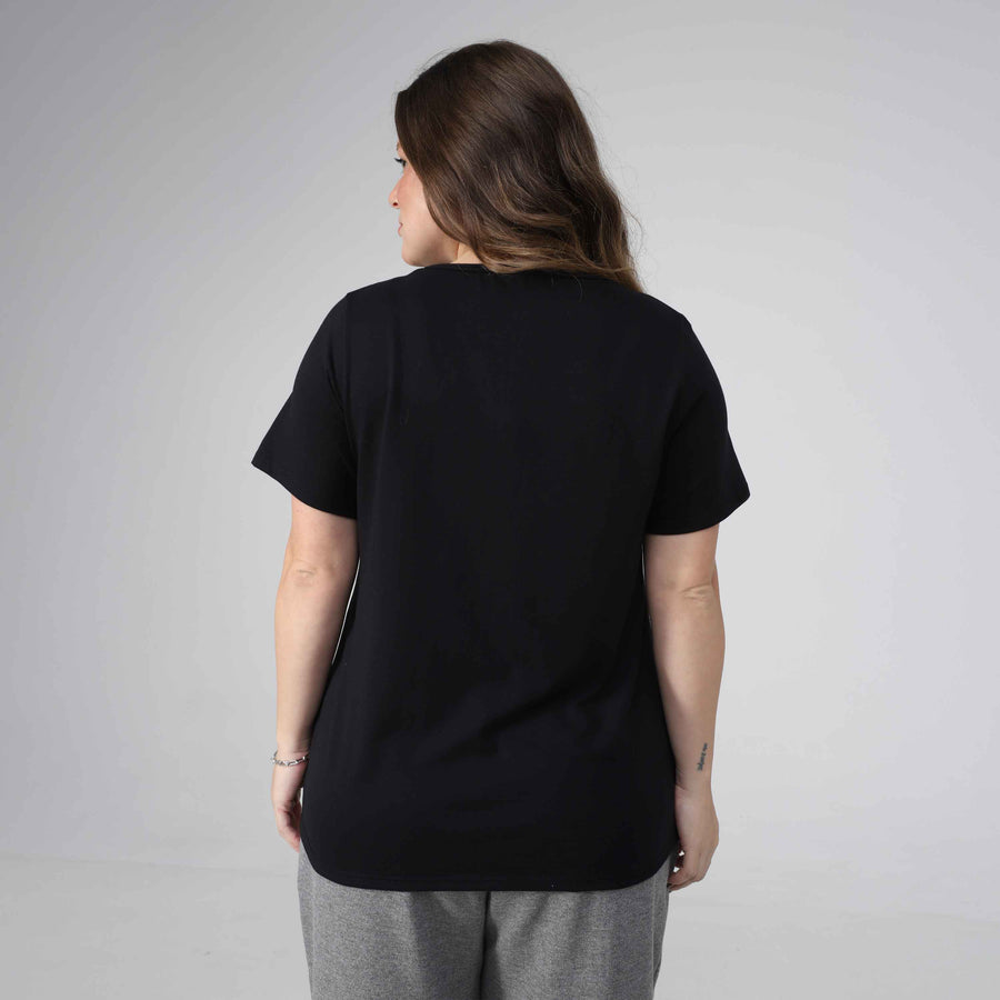 Tech T-Shirt Anti Odor Slim Plus Feminina - Preto