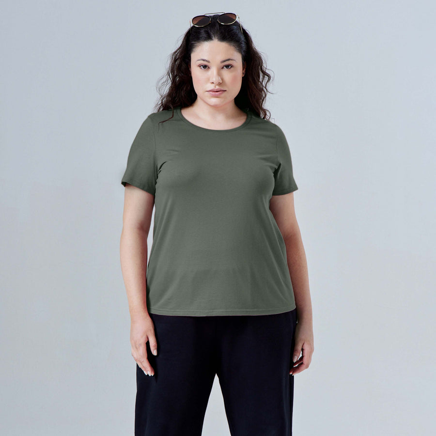 Tech T-Shirt Anti Odor Slim Plus Feminina - Verde Figo