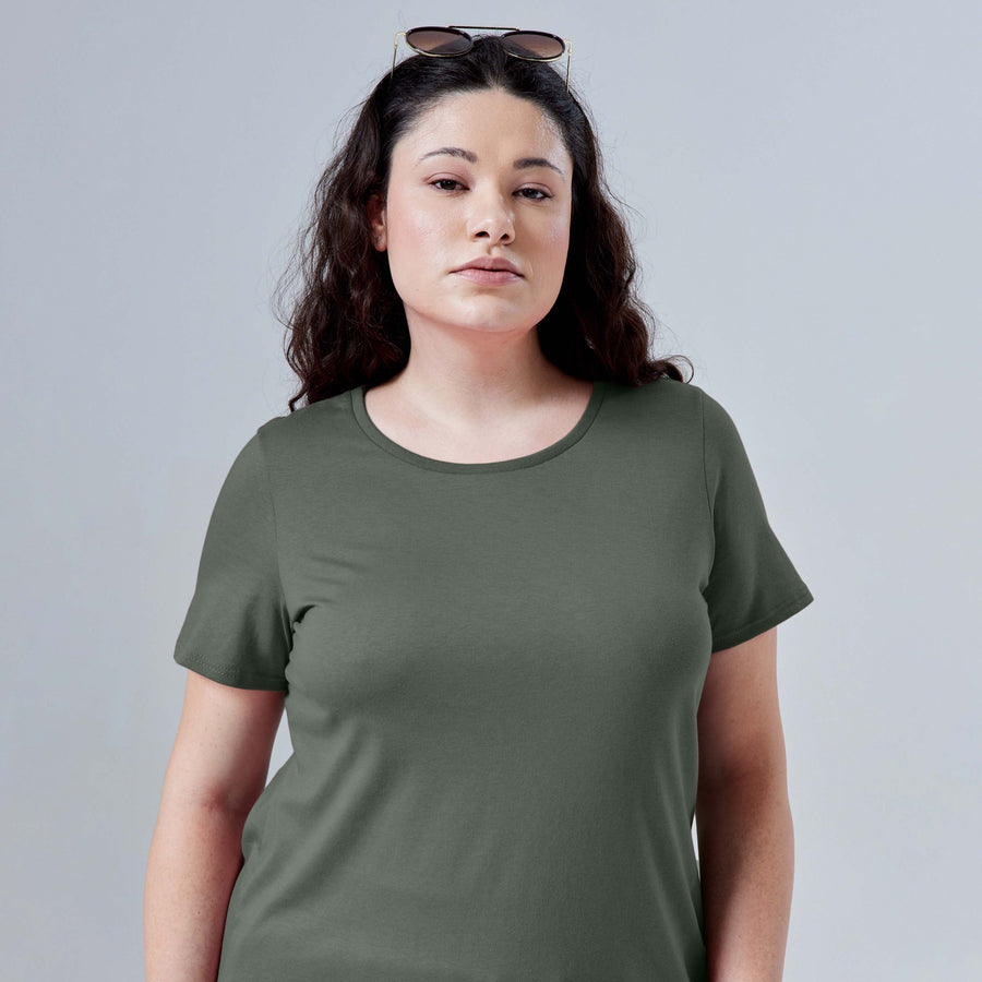 Tech T-Shirt Anti Odor Slim Plus Feminina - Verde Figo