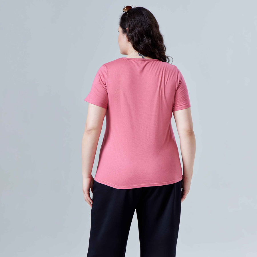 Tech T-Shirt Anti Odor Slim Plus Feminina - Rosa Blush