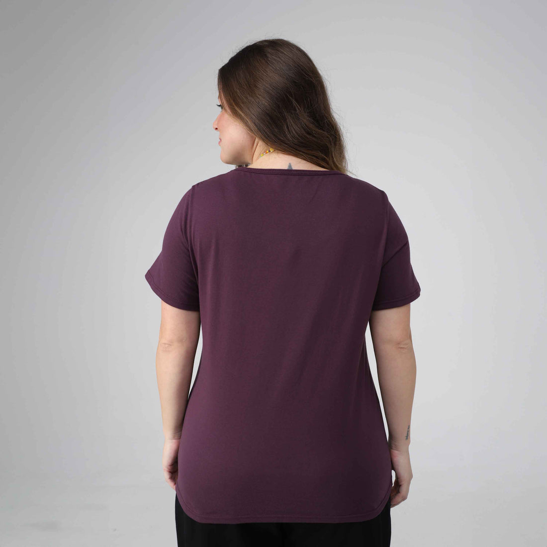 Tech T-Shirt Anti Odor Slim Plus Feminina - Roxo Ameixa