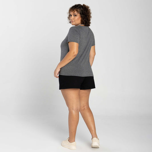 Tech T-Shirt Anti Odor Slim Plus Feminina - Mescla Escuro