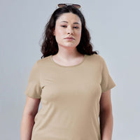 Tech T-Shirt Anti Odor Slim Plus Feminina - Bege Amêndoa