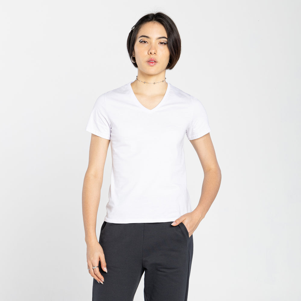 Tech T-Shirt Anti Odor Slim Gola V Feminina - Branco