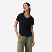 Tech T-Shirt Anti Odor Slim Gola V Feminina - Preto