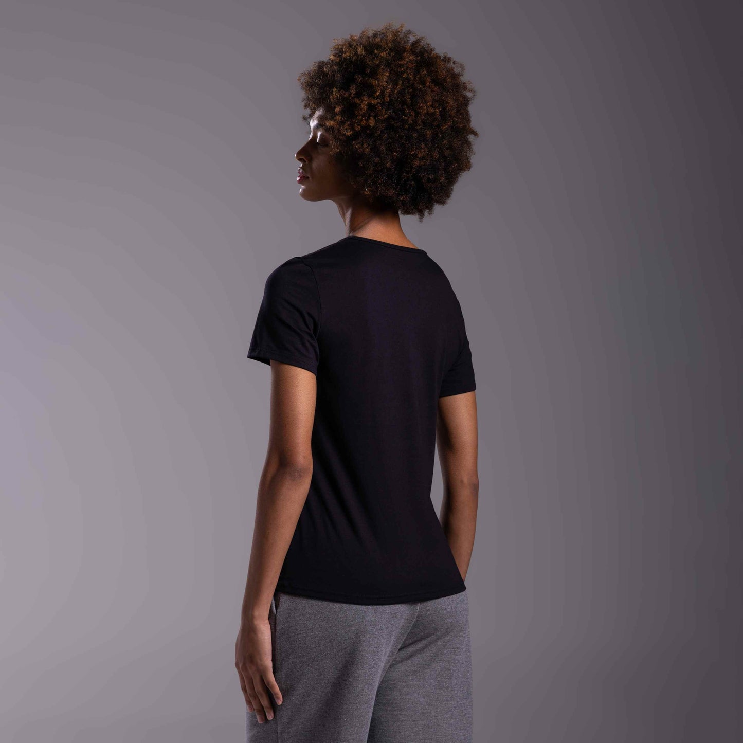 Tech T-Shirt Anti Odor Slim Gola V Feminina - Preto