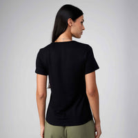 Tech T-Shirt Anti Odor Slim Gola V Feminina - Preto