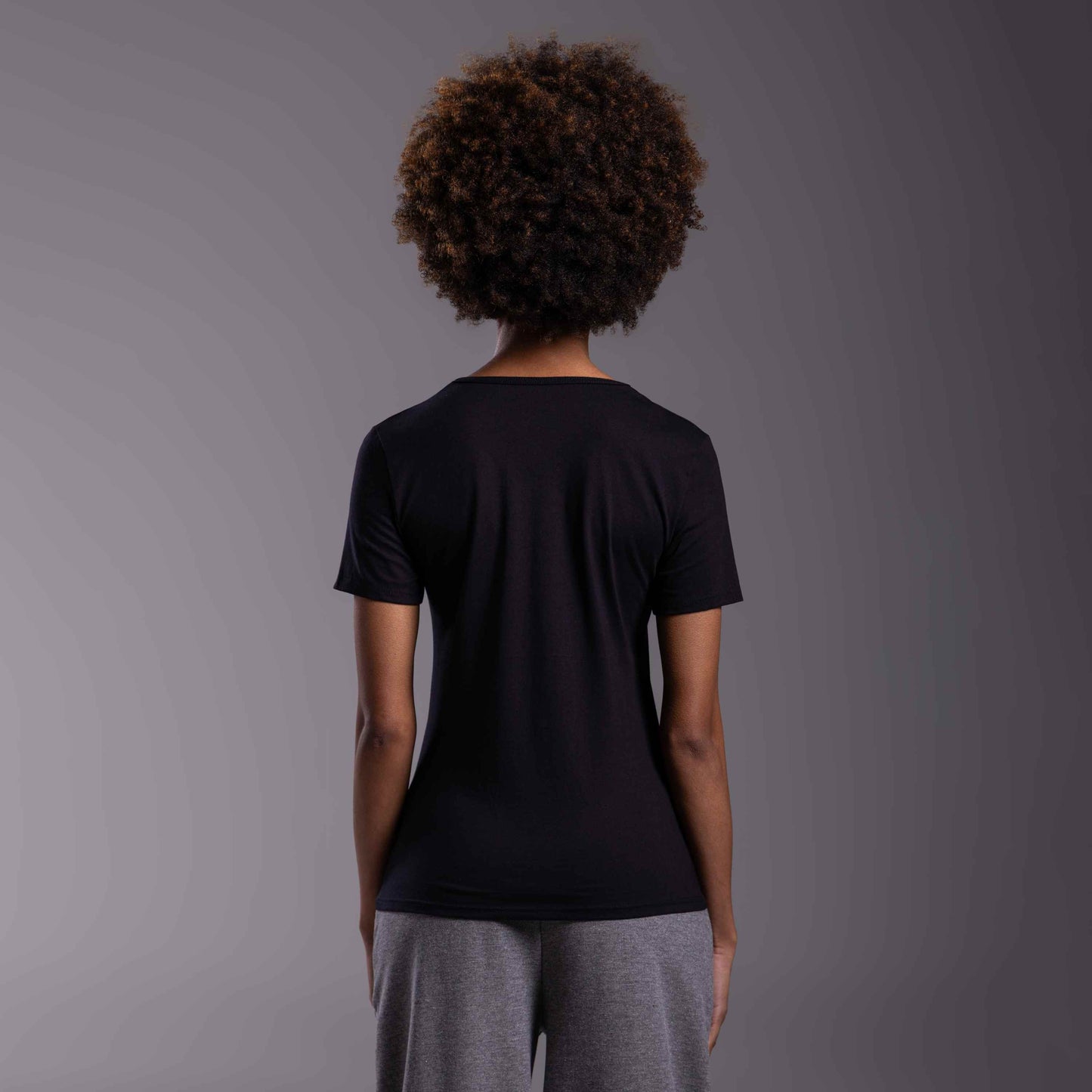 Tech T-Shirt Anti Odor Slim Gola V Feminina - Preto