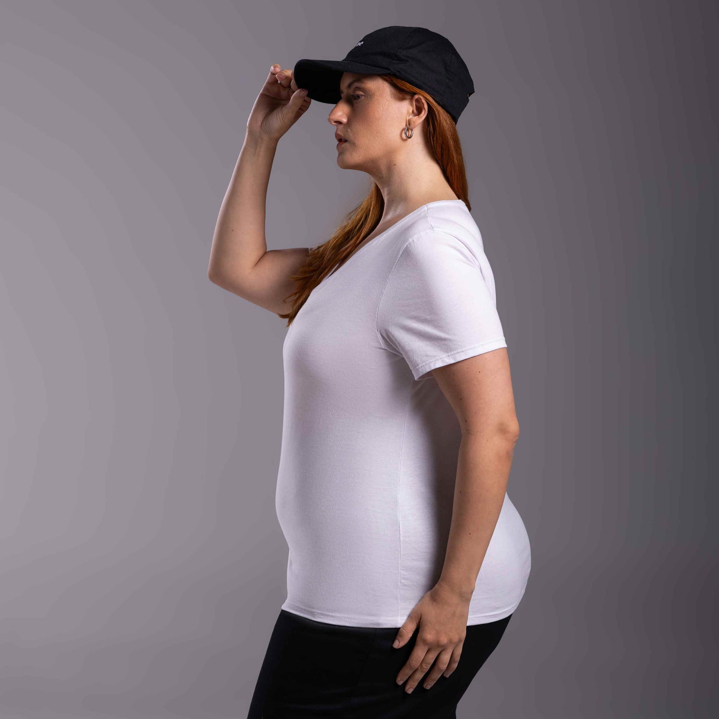 Tech T-Shirt Anti Odor Slim Gola V Plus Feminina - Branco