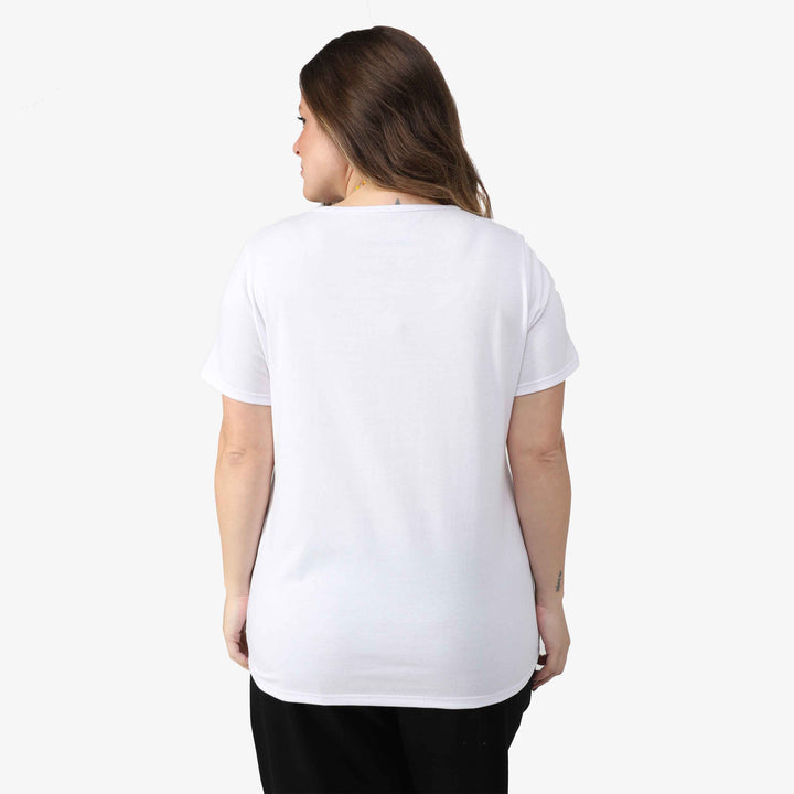 Tech T-Shirt Anti Odor Slim Gola V Plus Feminina - Branco