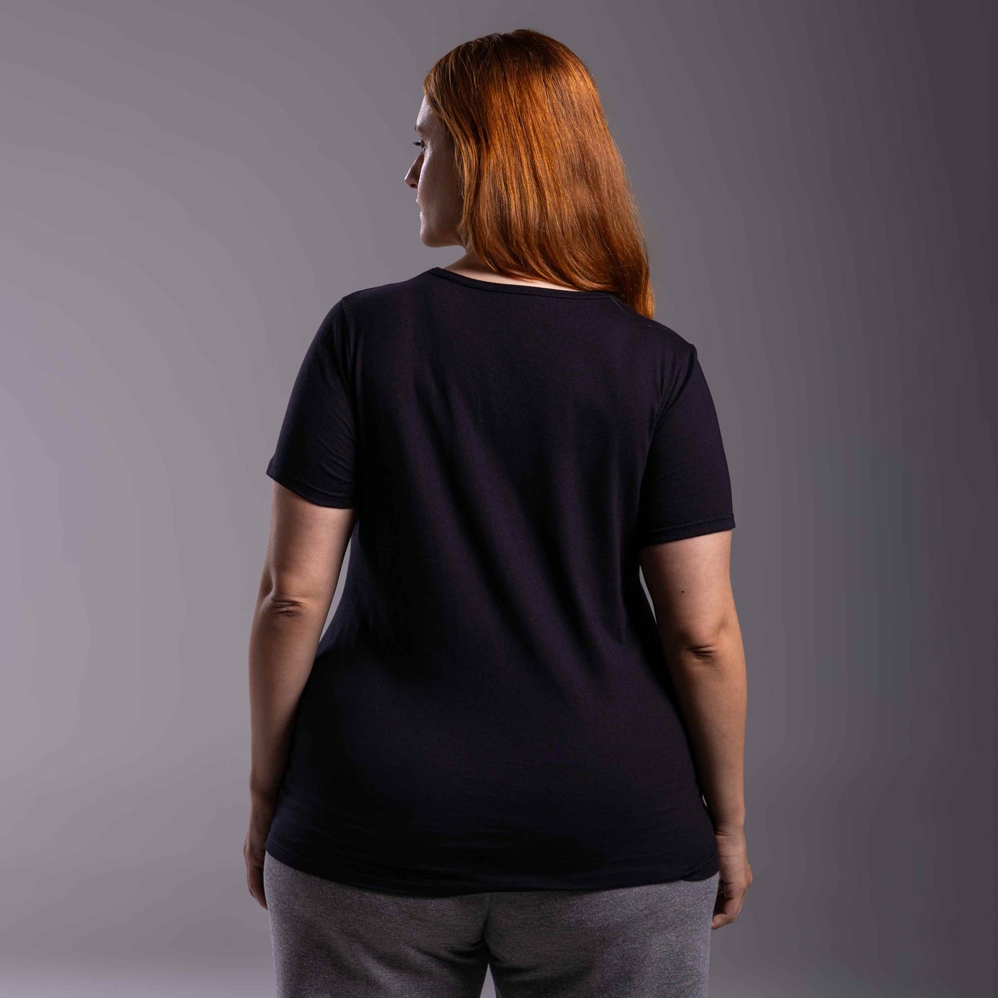 Tech T-Shirt Anti Odor Slim Gola V Plus Feminina - Preto