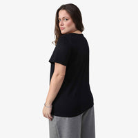 Tech T-Shirt Anti Odor Slim Gola V Plus Feminina - Preto