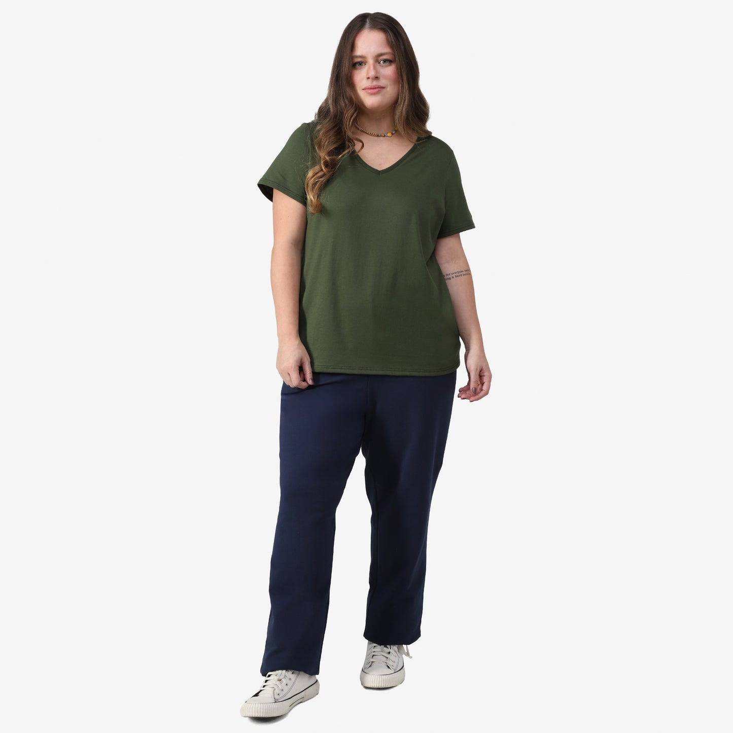 Tech T-Shirt Anti Odor Slim Gola V Plus Feminina - Verde Selva