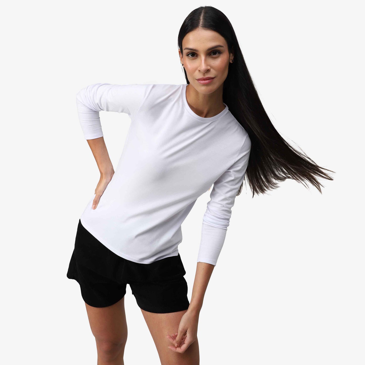 Tech T-Shirt Anti Odor Slim Manga Longa Feminina - Branco