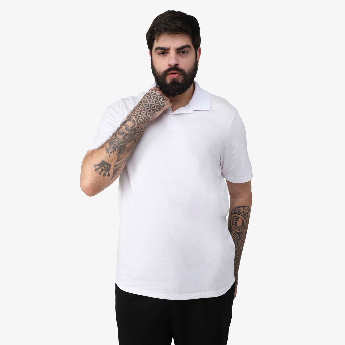 Camisa Polo Tech Anti Odor Plus Masculina - Branco