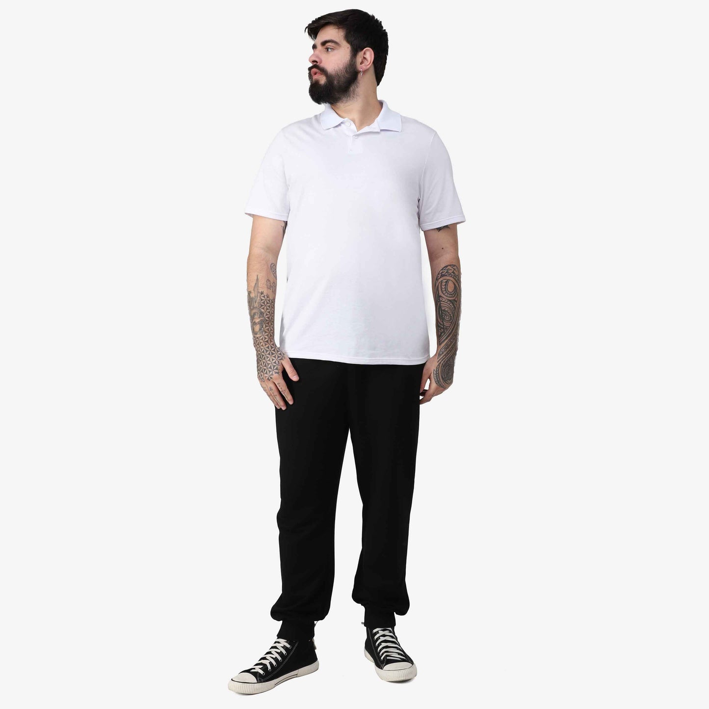 Camisa Polo Tech Anti Odor Plus Masculina - Branco