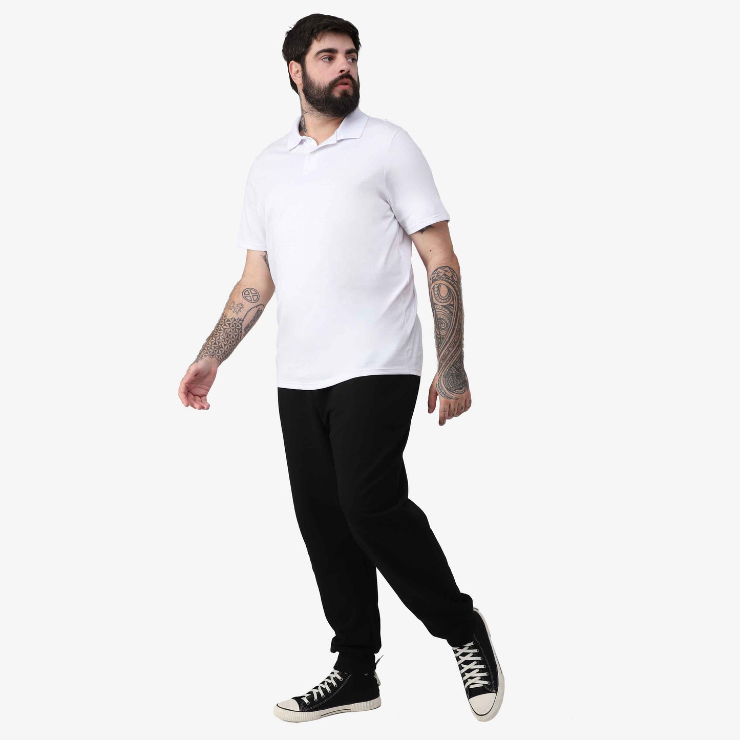 Camisa Polo Tech Anti Odor Plus Masculina - Branco