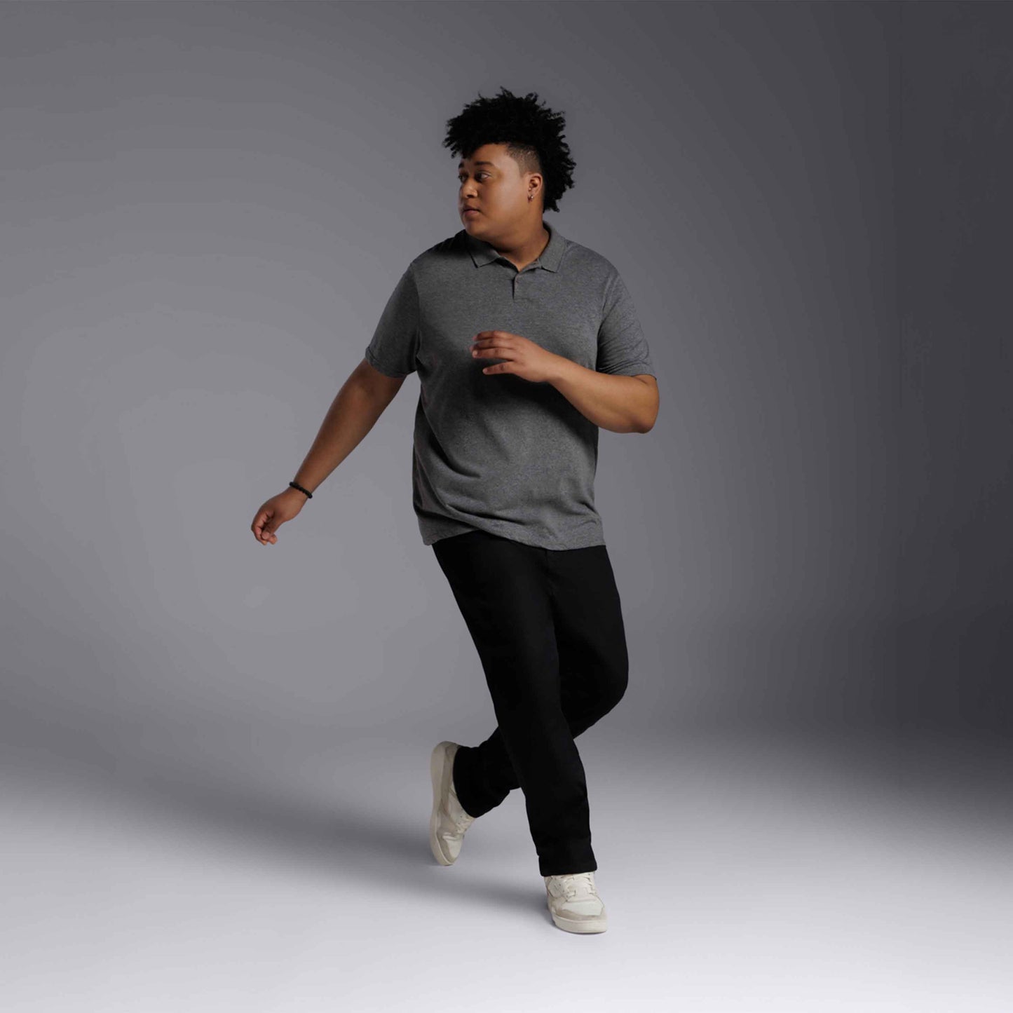 Camisa Polo Tech Anti Odor Plus Masculina - Mescla Escuro