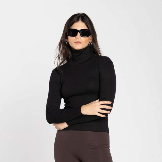 Blusa Ribana Anti Odor Gola Rolê - Preto