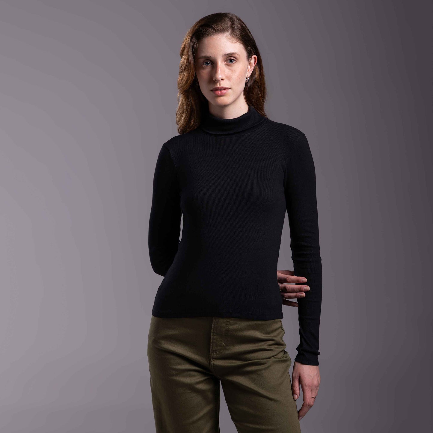 Blusa Ribana Anti Odor Gola Rolê - Preto