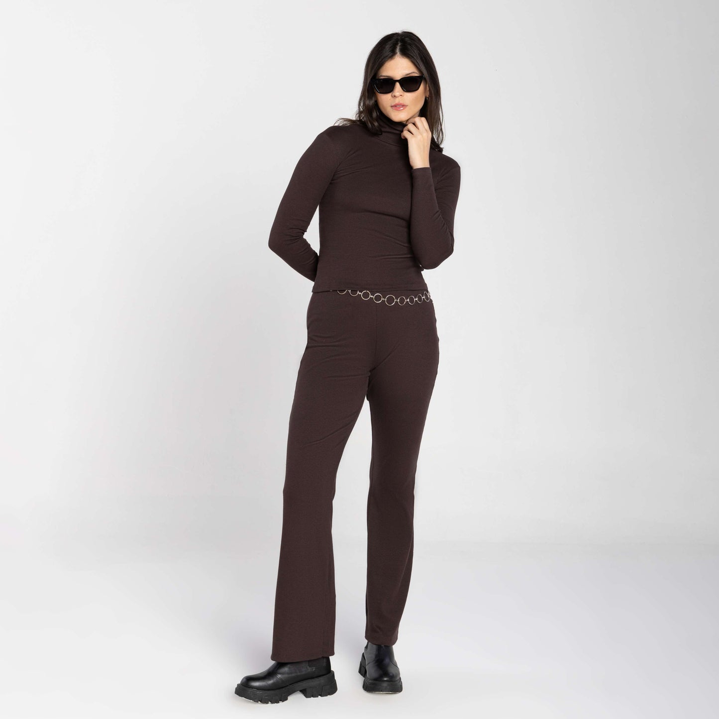 Blusa Ribana Anti Odor Gola Rolê - Marrom