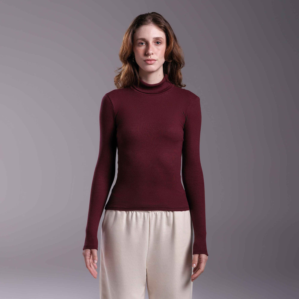 Blusa Ribana Anti Odor Gola Rolê - Roxo Amoreira