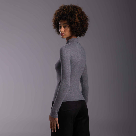 Blusa Ribana Anti Odor Gola Rolê - Mescla Escuro