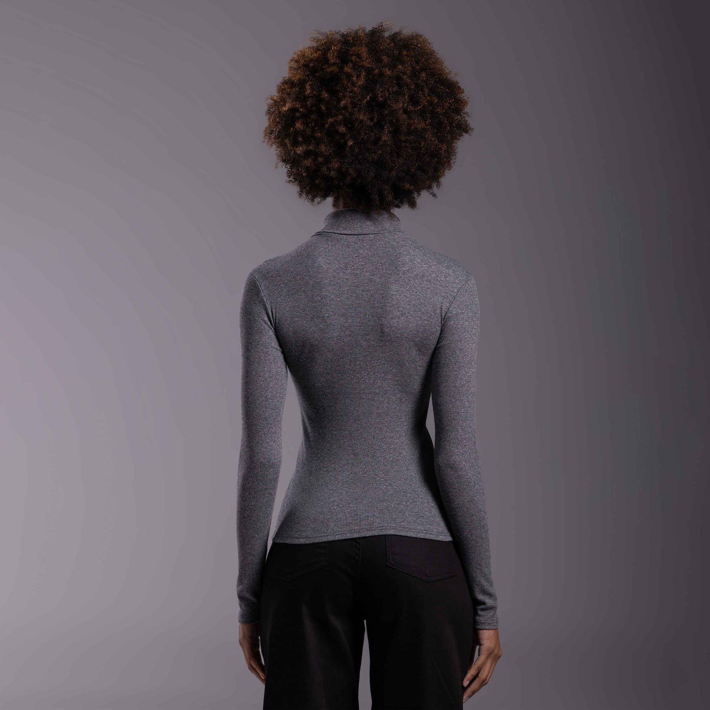 Blusa Ribana Anti Odor Gola Rolê - Mescla Escuro