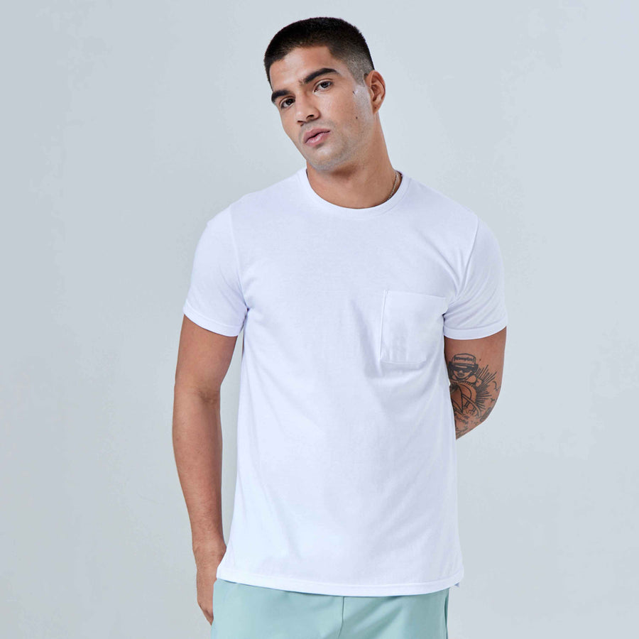 Tech T-Shirt Air Bolso Masculina - Branco