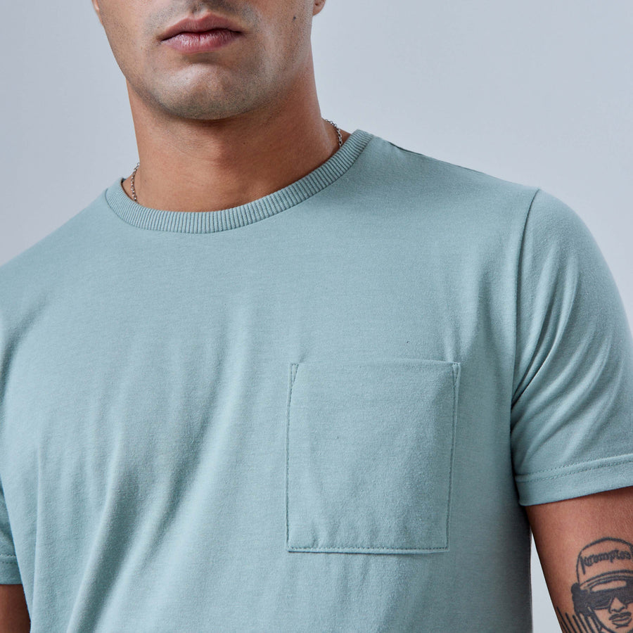 Tech T-Shirt Air Bolso Masculina - Verde Chá