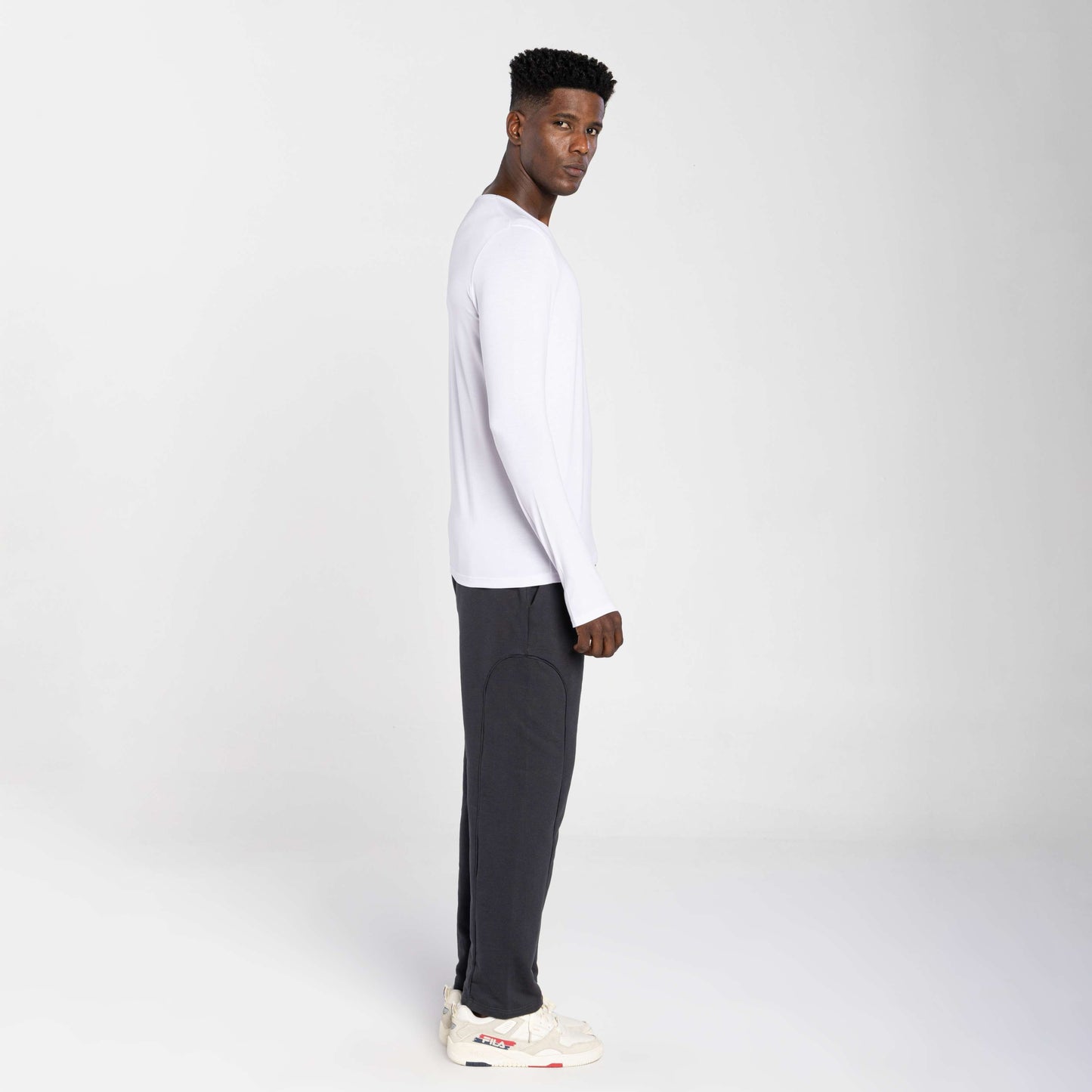 Tech T-Shirt Modal Manga Longa - Branco