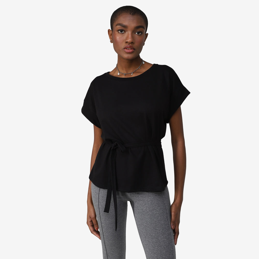 Tech T-Shirt Air Amarração Feminina - Preto