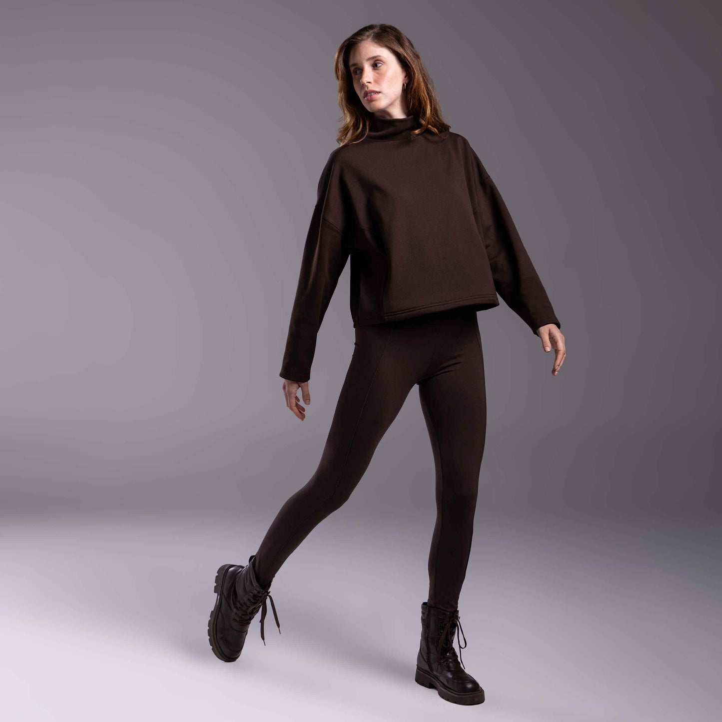 Calça Legging Anti Odor Friso - Marrom