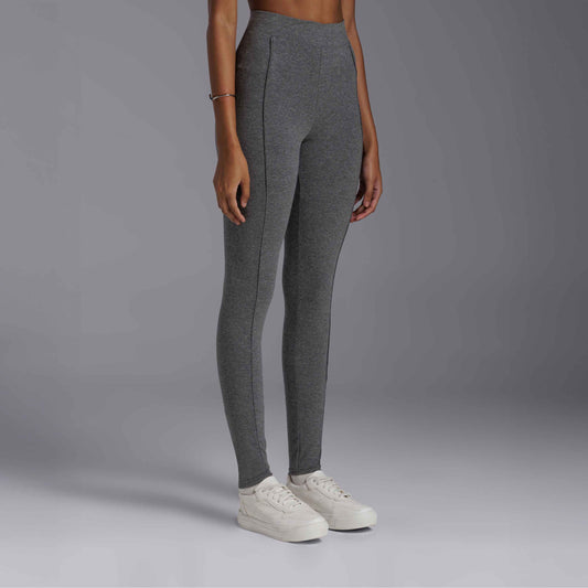 Calça Legging Anti Odor Friso - Mescla Escuro