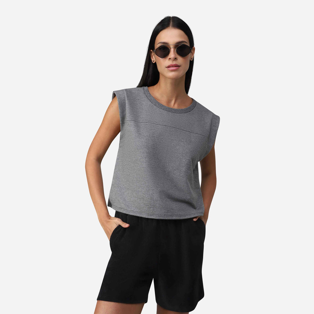 Blusa Moletom Tech Impermeável - Mescla Escuro