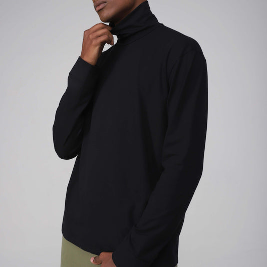 Tech T-Shirt Anti Odor Gola Rolê Masculina - Preto
